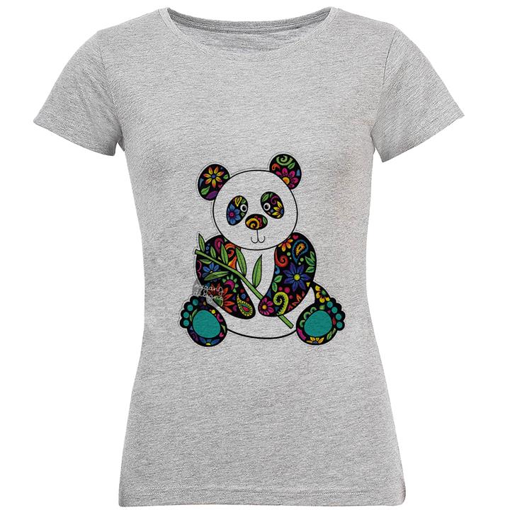 تی شرت آستین کوتاه زنانه طرح پاندا مدل S262